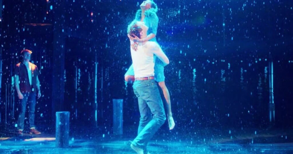 Romantic scene from The Notebook Broadway, featuring the iconic couple on stage, capturing the emotion of the love story.