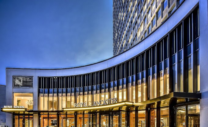 Outside view of The Royal Lancaster Hotel in London, perfect for a festive Christmas brunch on Christmas day