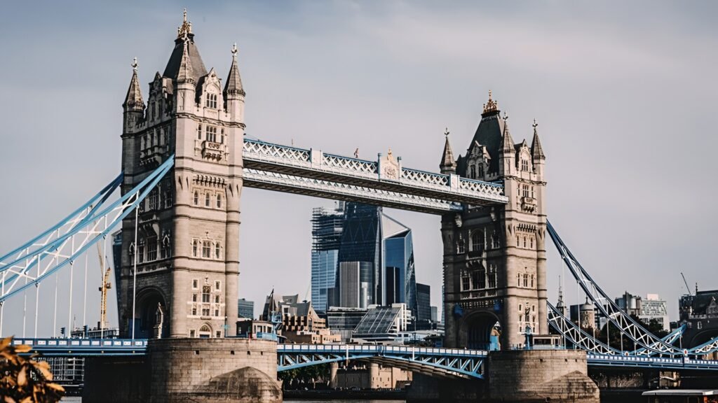 London Bridge at sunset with its historic architecture and scenic views over the River Thames