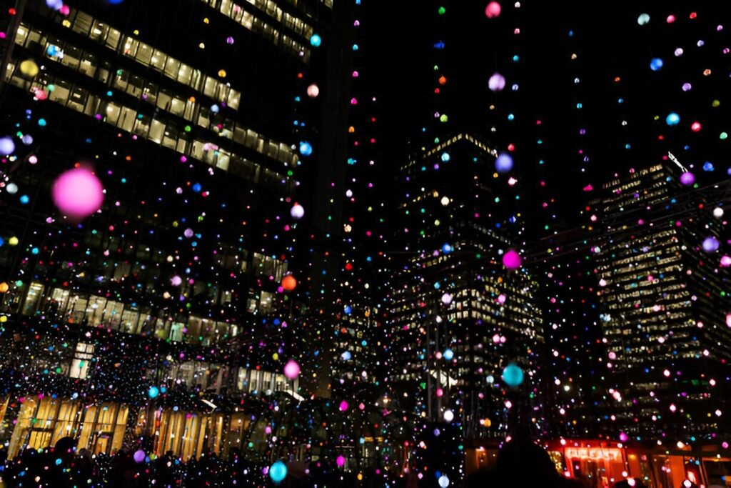 Canary Wharf Winter Lights 2025 illuminates buildings and streets with spectacular light art displays