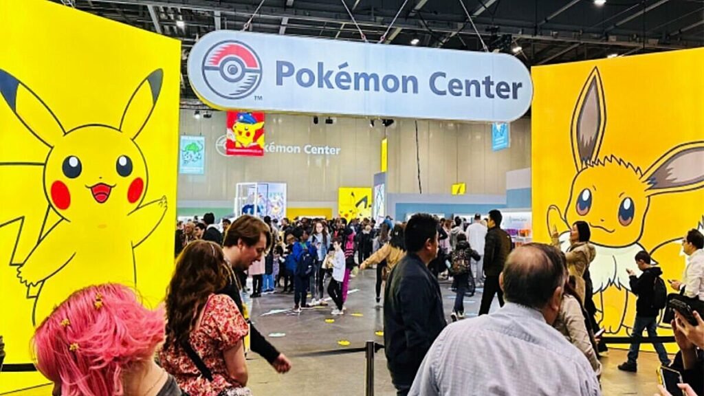 Pokémon Center Pop-Up Store at ExCeL London 2025 with exclusive merchandise and photo opportunities.